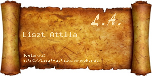 Liszt Attila névjegykártya