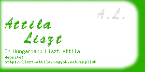 attila liszt business card